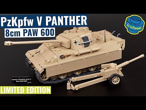 PzKpfw V PANTHER + 8CM PAW 600 *LIMITED EDITION* COBI 2565 (Speed Build Review)