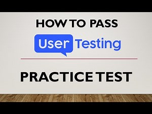 How to pass User testing practice test in hindi