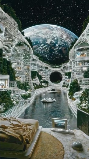 City-Sized Space Station Orbiting Earth! 🤯 (Sci-Fi VFX) #space