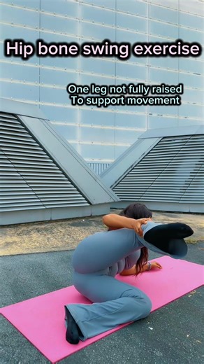 Hip bone swing exercise for recovery after childbirth #flexibility #hipmobility #gym #viral #gymmotivation