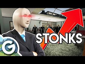 STONKS ROBS A BANK | Garry's Mod Gameplay (Meme Hide and Seek)
