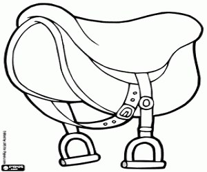 Saddle coloring page printable game