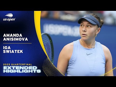 Amanda Anisimova vs. Iga Swiatek Extended Highlights | 2025 US Open Quarterfinal