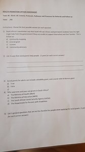 HEALTH PROMOTION OFFICER ASSESSMENTTopic 46 - KS-01: 05: Crit... | Filo