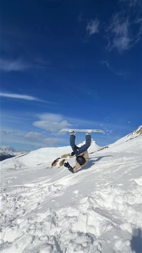 Primer intento de frontflip en snowboard