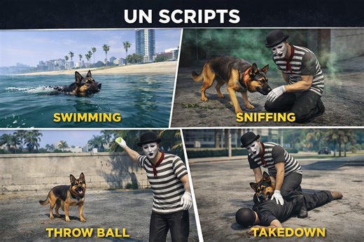 UN K9 System | Player controlled K9 | ESX / QB - Free FiveM