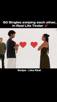❤️ or ❌ 50 Singles swiping each other, In Real Life Tinder 💞 #dating #shortvideo #single #foryou