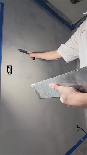 skim coating wall #drywall #construction #satisfying #diy #viral
