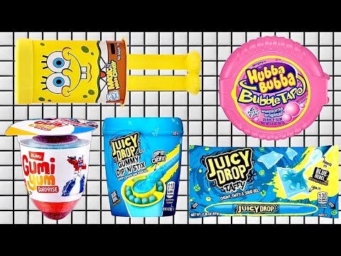 Rainbow Gummy Jelly Candy Satisfying ASMR Unboxing Food Challenge Mukbang