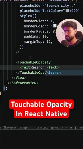 Touchable Opacity in React Native