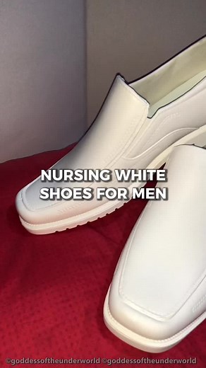 Nursing White Shoes For Men. #nursing #nursingstudent #nursingshoes #nursingshoesforclinicals #medstudent #medlife #whiteshoes #whiteshoesrecommendation #durable #breathable #tiktokfinds #fyp #fypシ゚viral #fypシ