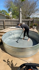 2.1M views · 307K reactions | It’s just about pool season! This is what I do to get our Stock Tank Pool cleaned up from winter and ready for summer ☀️囹 | Maker Gray | Facebook