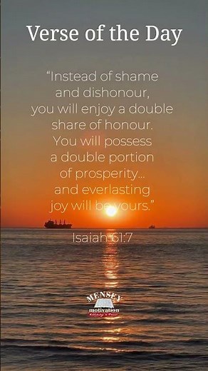 ISAIAH 61:7 - Unlocking the Promises of Restoration and Double Portion Blessings! verse of the day
