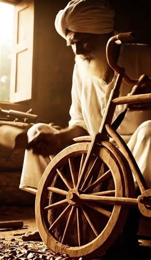 #How to build a functional wooden bicycle from scratch easily#🥹