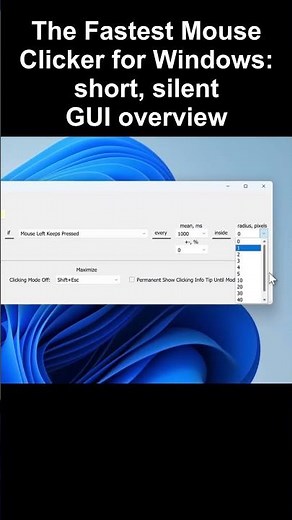 The Fastest Mouse Clicker for Windows GUI