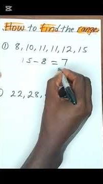 Finding the Range #learnmath #confidencemathematics #maths #mathtricks