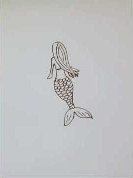 mermaid drawing easy @jaisvi03