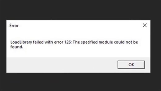 How do I fix LoadLibrary failed with error 126 in Windows 11 / 10