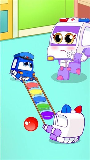 Pelotas de colores | Juegos divertidos para niños pequeños | RoboSquad #shorts