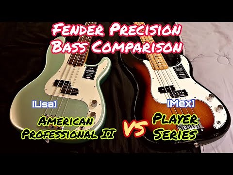 Fender Precision Bass Comparison| American Professional II Vs. Player Series!