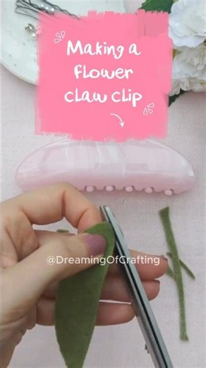 Easy DIY Flower Claw Clip at Home #diy #flowerhairclip