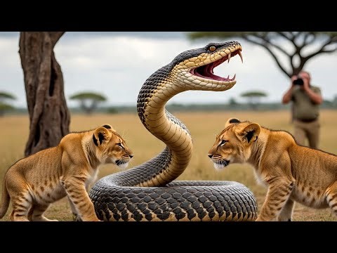 The Lion Cub and the Giant Python | Heart-Stopping Real Wildlife Rescue