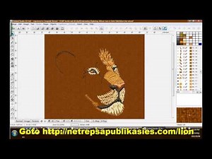 Embird Tutorials, African Lion in Satin Stitch Part 1