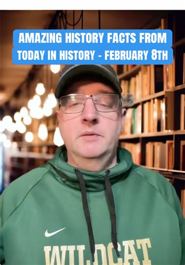 Amazing history facts from today in history, February 8. There’s no way you can make these facts up. Which one of these crazy historical facts is your favorite? Let me know when the comments and let’s discuss. #history #historytok #todayinhistory #historicalfacts #crazyfacts