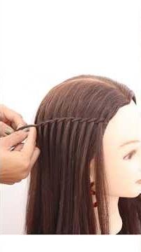Easy waterfall hairstyle #hairstyle #simplehairstyle