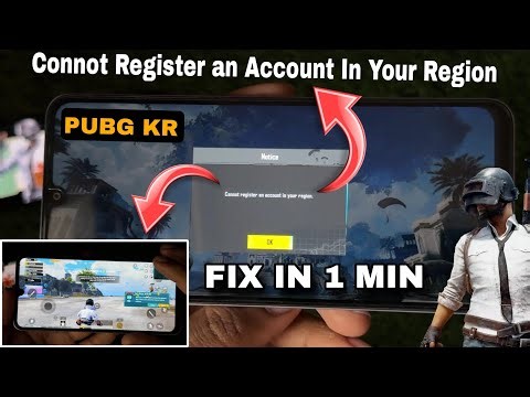 Connot Register an Account in Your Region PUBG KR Problem Fix || PUBG KR LOGIN PROBLEM