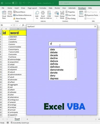 Excel VBA AutoComplete TextBox 🔥 Make Your Forms Like Modern Apps #Shorts