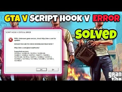 HOW TO FIX SCRIPT HOOK CRITICAL ERROR 1.0.3028.0 | SCRIPT HOOK V CRITICAL PROBLEM SOLVE