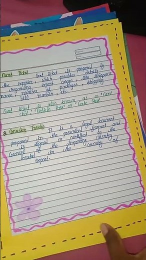 class 11 project work import and export procedures #short project