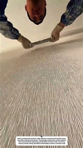 Amazing Wall Texture Finish with Decorative Comb – Satisfying Plastering Technique