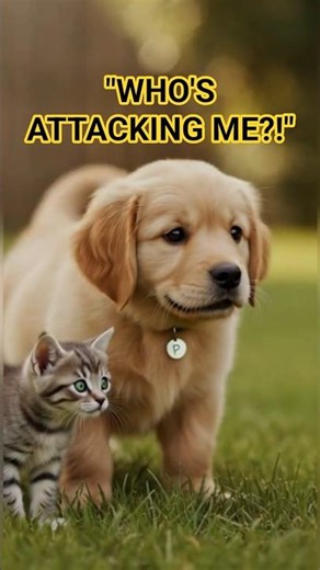 Peanut GR I "He Fought His Own Tail… And Lost 😭🐶" I #goldenretriever #cute #shorts