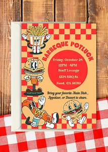 Editable BBQ Potluck Invitation Template, Summer Cookout (digital Download) - Etsy