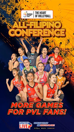 The PVL All-Filipino Conference is shaking things up with more games to keep the energy going 🔥 Which team has your heart this season? Let’s hear your cheers and watch them rise to the challenge! Watch the games via #PilipinasLIVE starting November 2024! Download now from Google Play or the App Store: https://qrco.de/beEZco or stream at pilipinaslive.com #SportsNatinTo #PVLonPilipinasLIVE #volleyball #PHvolleyball | Pilipinas Live