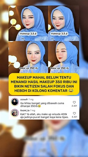 Makeup 3,5 Juta vs 350 Ribu, Hasilnya Bikin Netizen Bingung! 😂💄#shorts #fyp #viral