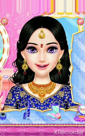 Gudiya wala game Makeup barbie wedding game Dulhan fashion girls dressup Compitition game #shorts