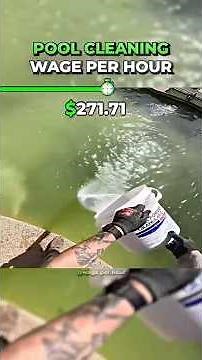 💰 How Much Does a Pool Cleaner Make Per Hour?🤿🧼#job #money #poolcleaning #pool