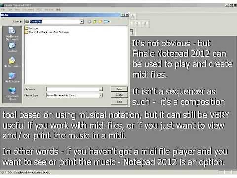 Finale Notepad 2012 and midi