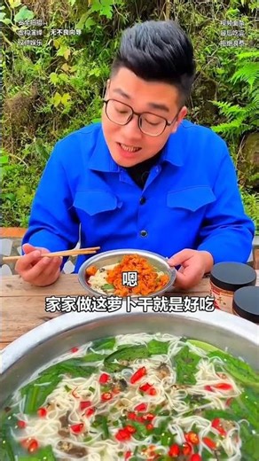 Noodle cook Building Wooden Log Cabin in Forest|Survival House Step by Step