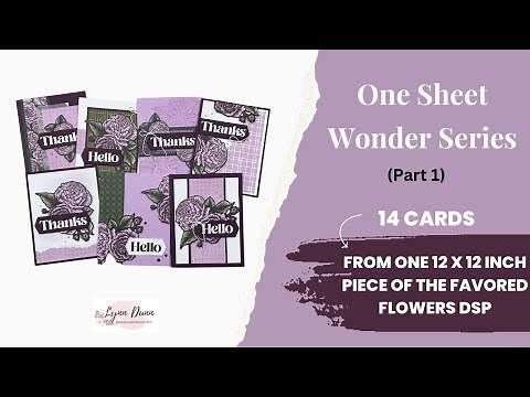 14-Card One Sheet Wonder Series - Part 1 | Stampin' Up! Favored Flowers