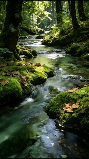 Peaceful Forest Water🌲深度睡眠的森林溪流聲#rshorts #asmr #療癒音樂 #超級放鬆