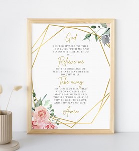 Third Step Prayer Art: Sobriety Recovery Print (Digital Download)