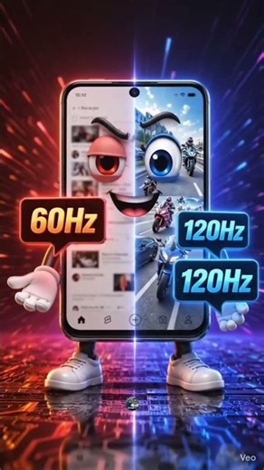 60Hz VS 90Hz 120Hz what's the difference?? #ShimulVai #shorts #60hz #90hz #display #technology #tech