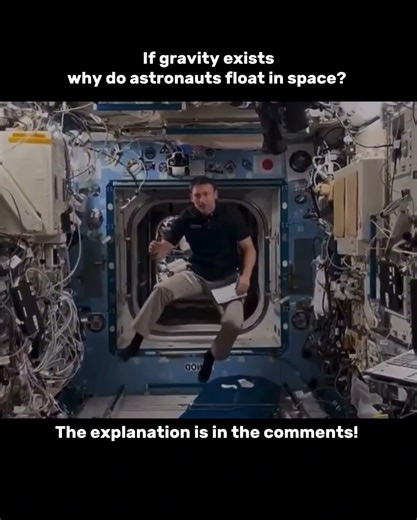 If gravity exists, why do astronauts float in space? #shorts