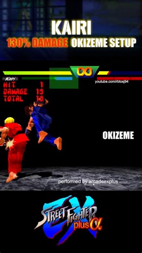 Kairi Max Damage OKizeme Setup - Street Fighter EX Plus Alpha #arcadeexplus #explusalpha #maxdamage