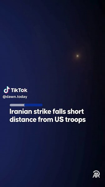 Iranian ballistic missiles fell short of an American base where US troops were stationed on Monday. #DawnToday