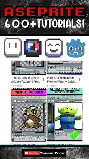 Master Pixel Art with 600+ Aseprite Tutorials + PRO Tips #pixelart #aseprite #drawing